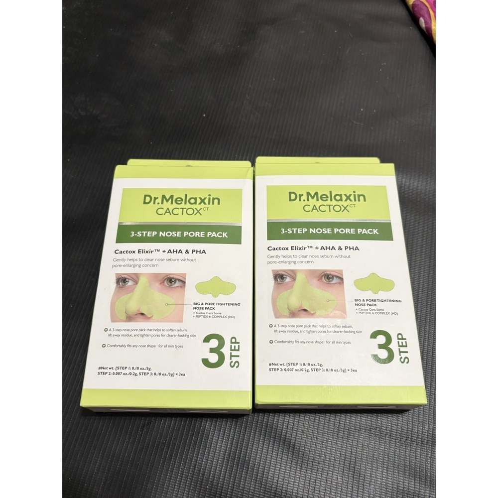 2 Packs Dr.Melaxin CACTOX 3-STEP NOSE MASK Sheets NEW